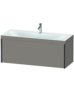 Duravit XViu Waschtisch-Unterschrank XV4612OB243C 120x48cm, 1 Auszug, 1 Hahnloch, schwarz matt, Rahmen C, basalt matt