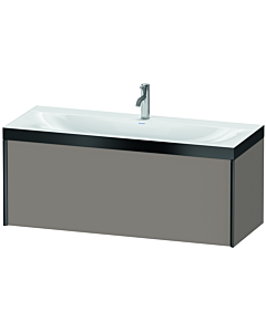 Duravit meuble XViu XV4612OB243P 120x48cm, 2000 gigogne, 2000 trou de coulée, noir mat, Rahmen P, basalte mat