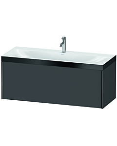 Duravit meuble XViu XV4612OB249P 120x48cm, 2000 gigogne, 2000 trou de coulée, noir mat, Rahmen P, graphite mat