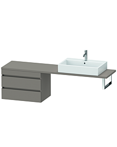 Duravit DuraStyle Waschtisch-Unterschrank DS534804343 70 x 47,8 cm, basalt matt, für Konsole, 2 Schubkästen