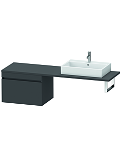 Duravit DuraStyle Waschtisch-Unterschrank DS535404949 70 x 54,8 cm, graphit matt, für Konsole, 1 Auszug