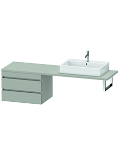 Duravit DuraStyle vasque DS535900707 70 x 54,8 cm, gris béton mat, pour console, 2 tiroirs