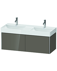 Duravit XSquare Waschtisch-Unterschrank XS406408989 118,4x39,7x46cm, 2 Auszüge, Flannel Grey hochglanz