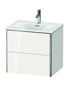 Duravit XSquare Meuble sous lavabo XS432202222 61x56x47,8cm, blanc très brillant, 2 tiroirs