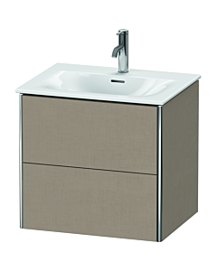 Duravit XSquare Meuble sous lavabo XS432207575 61x56x47,8cm, Leinen , 2 tiroirs