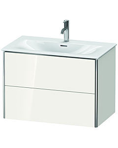 Duravit XSquare Meuble sous lavabo XS432402222 81x56x47,8cm, blanc très brillant, 2 tiroirs