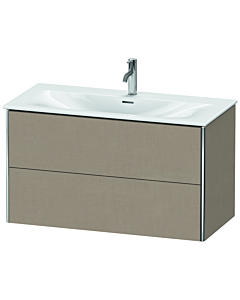 Duravit XSquare Meuble sous lavabo XS432507575 101x56x47,8cm, Leinen , 2 tiroirs