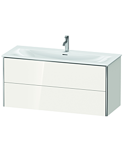 Duravit XSquare Meuble sous lavabo XS432602222 121x56x47,8cm, blanc très brillant, 2 tiroirs
