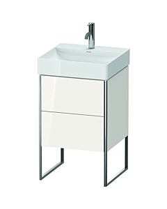 Duravit XSquare Meuble sous lavabo XS443902222 48,4x73,1x46cm, 2 tiroirs, blanc très brillant