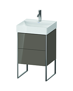 Duravit XSquare Waschtisch-Unterschrank XS443908989 48,4x73,1x46cm, 2 Auszüge, Flannel Grey hochglanz