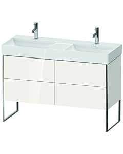 Duravit XSquare Meuble sous lavabo XS445608585 118,4x73,1x46cm, 4 blanc , blanc très brillant