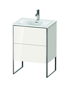 Duravit XSquare Meuble sous lavabo XS452202222 61x84x47,8cm, blanc très brillant, 2 tiroirs