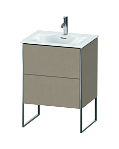 Duravit XSquare Meuble sous lavabo XS452207575 61x84x47,8cm, Leinen , 2 tiroirs