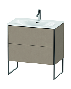 Duravit XSquare Meuble sous lavabo XS452407575 81x84x47,8cm, Leinen , 2 tiroirs
