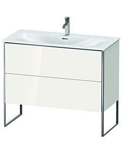 Duravit XSquare Meuble sous lavabo XS452502222 101x84x47,8cm, blanc très brillant, 2 tiroirs