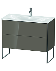 Duravit XSquare Waschtisch-Unterschrank XS452508989 101x84x47,8cm, Flannel Grey hochglanz, 2 Auszüge