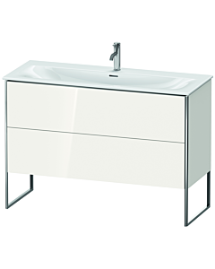 Duravit XSquare Meuble sous lavabo XS452602222 121x84x47,8cm, blanc très brillant, 2 tiroirs