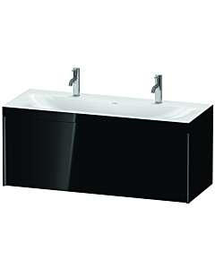 Duravit XViu vanity unit XV4613OB240C 120x48cm, 2000 pull-out, black matt, Rahmen C, black high gloss