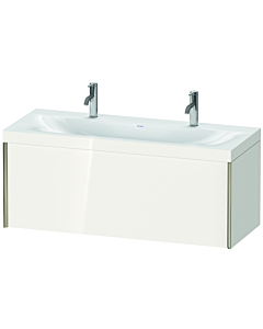 Duravit XViu Waschtisch-Unterschrank XV4613OB122C 120x48cm, 1 Auszug, champagner matt, Rahmen C, weiß hochglanz
