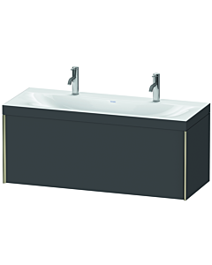 Duravit XViu vanity unit XV4613OB149C 120x48cm, 2000 pull-out, matt champagne, Rahmen C, matt graphite