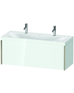 Duravit XViu Waschtisch-Unterschrank XV4613OB185C 120x48cm, 1 Auszug, champagner matt, Rahmen C, weiß hochglanz