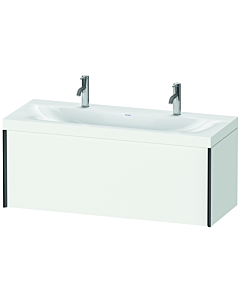 Duravit XViu vanity unit XV4613OB218C 120x48cm, 2000 pull-out, black matt, Rahmen C, white matt