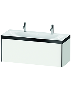 Duravit XViu vanity unit XV4613OB218P 120x48cm, 2000 pull-out, black matt, Rahmen P, white matt
