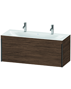 Duravit XViu Waschtisch-Unterschrank XV4613OB221C 120x48cm, 1 Auszug, schwarz matt, Rahmen C, nussbaum dunkel