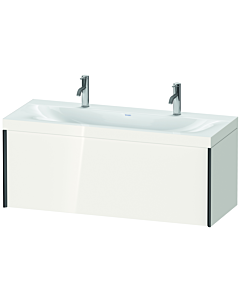 Duravit XViu Waschtisch-Unterschrank XV4613OB222C 120x48cm, 1 Auszug, schwarz matt, Rahmen C, weiß hochglanz