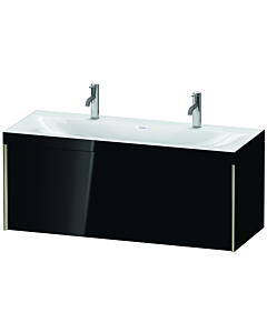 Duravit XViu vanity unit XV4613OB140C 120x48cm, 2000 pull-out, matt champagne, Rahmen C, black high-gloss