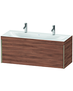Duravit Meuble sous-vasque XViu XV4613OB179C 120x48cm, 2000 , champagne mat, Rahmen C, noyer naturel