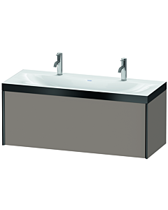Duravit XViu Waschtisch-Unterschrank XV4613OB243P 120x48cm, 1 Auszug, schwarz matt, Rahmen P, basalt matt