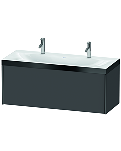Duravit XViu Waschtisch-Unterschrank XV4613OB249P 120x48cm, 1 Auszug, schwarz matt, Rahmen P, graphit matt