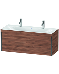 Duravit Meuble sous-vasque XViu XV4613OB279C 120x48cm, 2000 , noir mat, Rahmen C, noyer naturel
