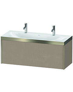 Duravit XViu vanity unit XV4613OB175P 120x48cm, 2000 pull-out, matt champagne, Rahmen P, linen