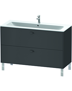 Duravit Brioso Waschtischunterbau BR440404949 1220x479mm, Graphit Matt, 2 Auszüge