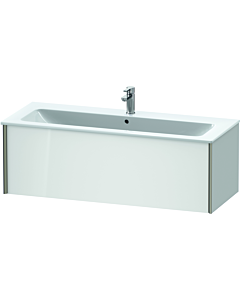 Duravit XViu Waschtisch-Unterschrank XV40280B185 121 x 40 x 48 cm, weiß hochglanz, 1 Auszug, wandhängend, champagner matt