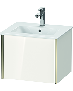 Duravit XViu Waschtisch-Unterschrank XV42150B122 51x42x40cm, 1 Auszug, wandhängend, champagner matt, weiß hochglanz