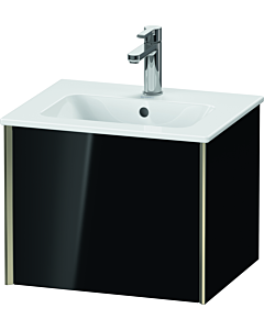 Duravit XViu Waschtisch-Unterschrank XV42150B140 51x42x40cm, 1 Auszug, wandhängend, champagner matt, schwarz hochglanz
