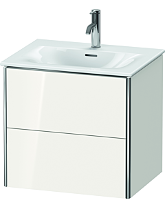Duravit XSquare Meuble sous lavabo XS432208585 61x56x47,8cm, blanc très brillant, 2 tiroirs
