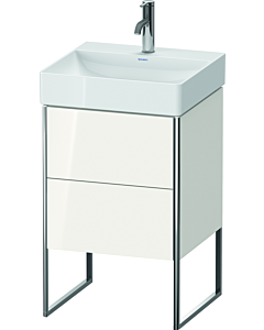 Duravit XSquare Meuble sous lavabo XS443908585 48,4x73,1x46cm, 2 tiroirs, blanc très brillant