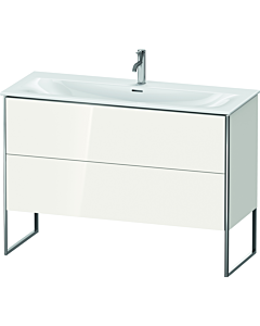 Duravit XSquare Meuble sous lavabo XS452608585 121x84x47,8cm, blanc très brillant, 2 tiroirs