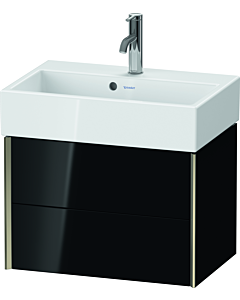Duravit XViu Waschtisch-Unterschrank XV43160B140 58,4x38,4x39,7cm, 2 Schubkästen, champagner matt, schwarz hochglanz