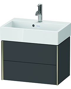 Duravit Meuble sous-vasque XViu XV43160B149 58,4x38,4x39,7cm, 2 tiroirs, champagne mat, graphite mat
