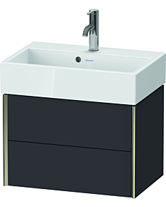 Duravit XViu Waschtisch-Unterschrank XV43160B180 58,4x38,4x39,7cm, 2 Schubkästen, champagner matt, graphit supermatt