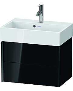 Duravit XViu Waschtisch-Unterschrank XV43160B240 58,4x38,4x39,7cm, 2 Schubkästen, schwarz matt, schwarz hochglanz