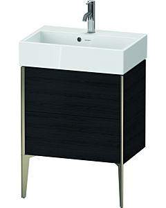 Duravit XViu vanity unit XV44580B116 58.4x38.4x49.3cm, 2 pull-outs, matt champagne, black oak