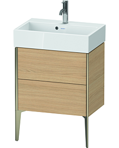 Duravit XViu Waschtisch-Unterschrank XV44580B130 58,4x38,4x49,3cm, 2 Auszüge, champagner matt, Eiche natur