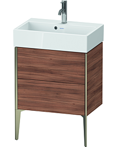 Duravit XViu Waschtisch-Unterschrank XV44580B179 58,4x38,4x49,3cm, 2 Auszüge, champagner matt, nussbaum natur