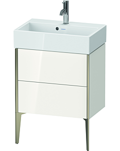 Duravit XViu Waschtisch-Unterschrank XV44580B185 58,4x38,4x49,3cm, 2 Auszüge, champagner matt, weiß hochglanz
